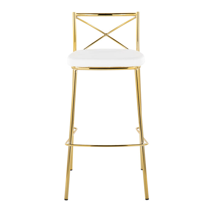Modern Charlotte - Contemporary Fixed Height Barstool (Set of 2)