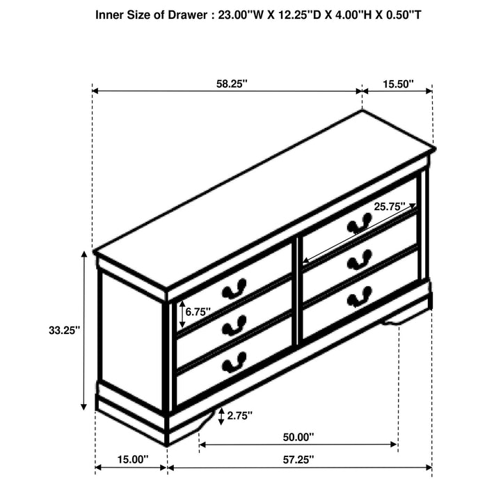 Frances - 6 Drawer Dresser