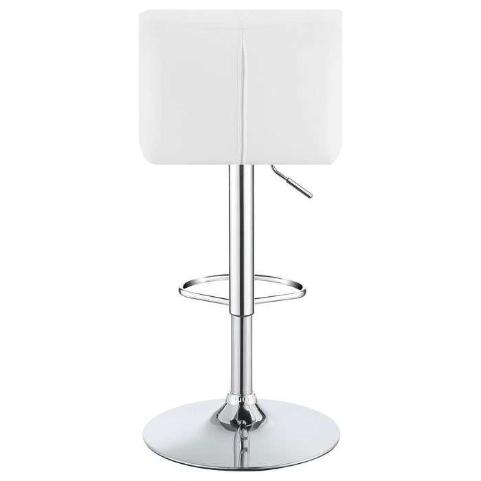 Kerwin - Upholstered Adjustable Bar Stool (Set of 2) - White