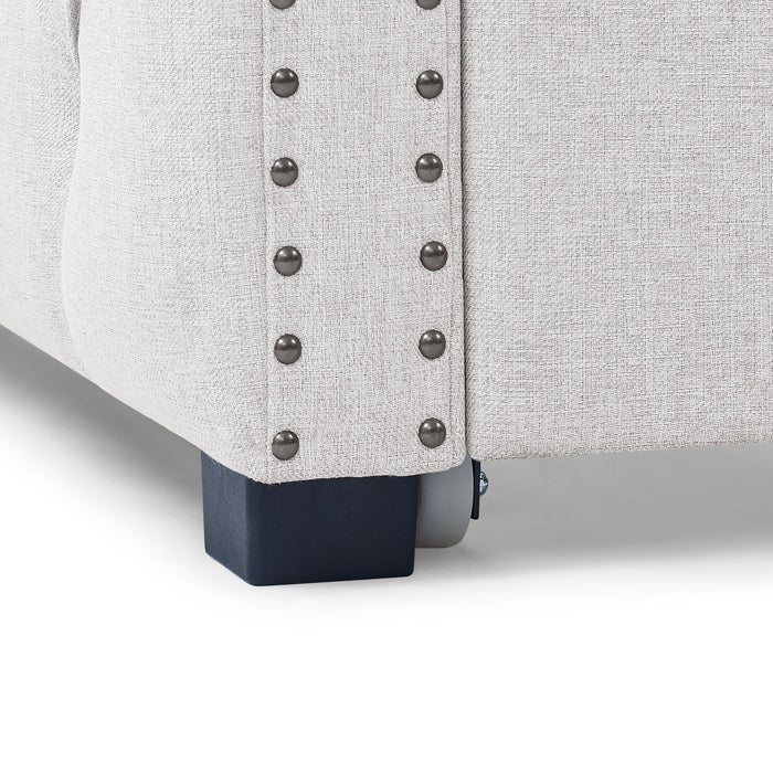 Inspired Upholstered Daybed With Trundle, Button Tufted