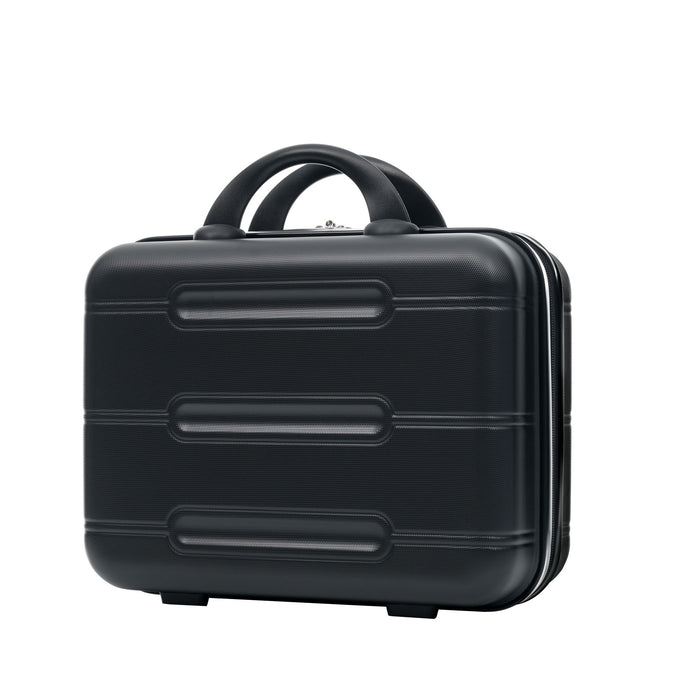 6 Piece Lightweight Hardshell Luggage Set With Double Spinner Wheels, Password Lock
