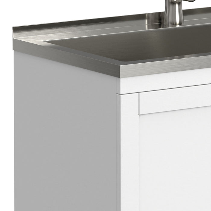 Reed - Deluxe Laundry Cabinet With Pull-Out Faucet And Stainless Steel Sink