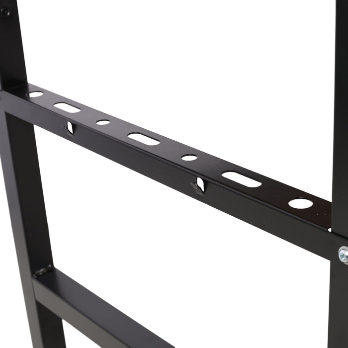 Portable Folding Work Table With Measuring Tape And Angle Finder Steel - Black