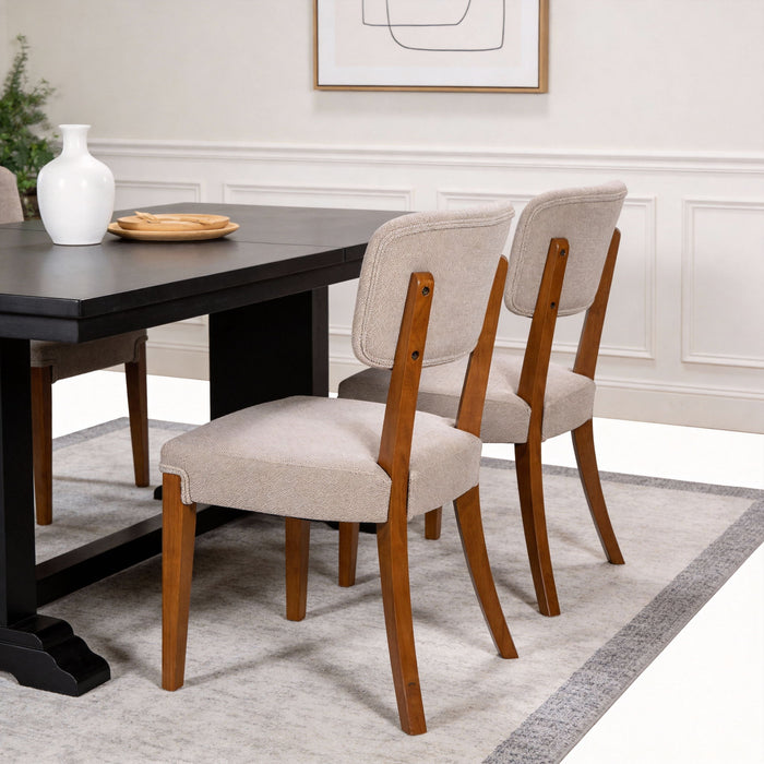 Contemporary Armless Dining Chairs (Set of 2)