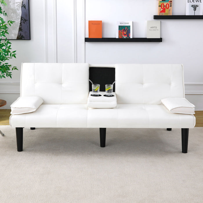 Sofa Bed With Foldable Design And Cup Holder
