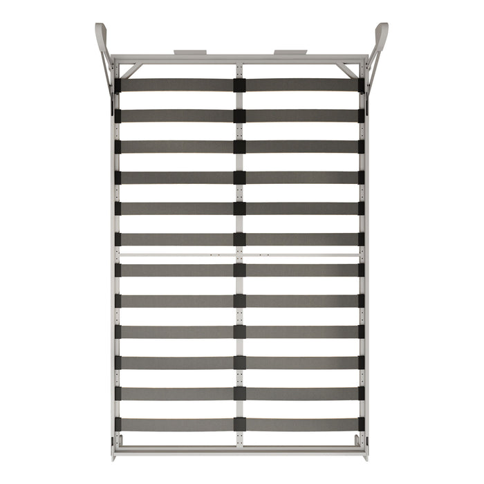 Queen Size Vertical Murphy Wall Cabinet Folding Bed With Automatic Legs - Gray
