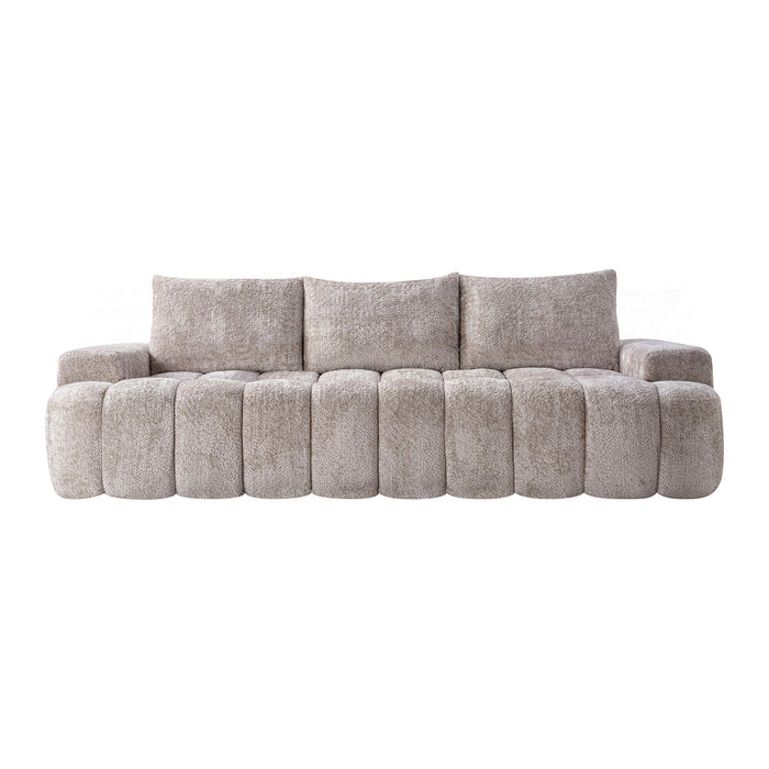 Extra Large Curved Front Compressed Sectional Sofa