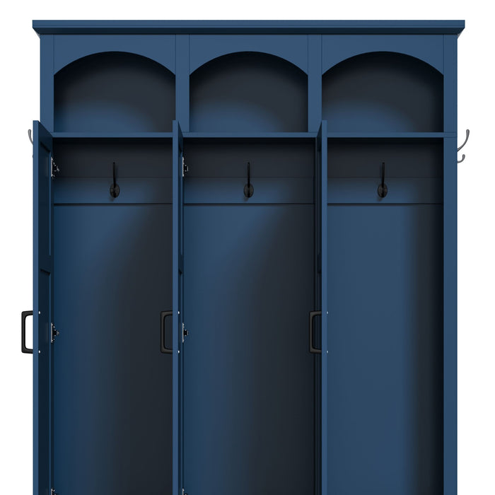 Classic Arched Design Hall Tree With 3 Hidden Storage