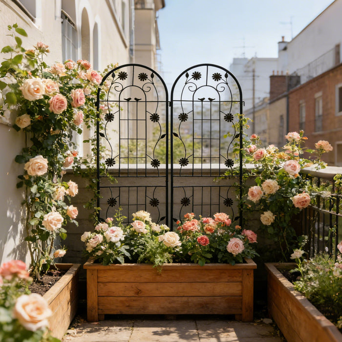 Metal Garden Trellis Rustproof Trellis For Climbing Plant Outdoor Flower Support