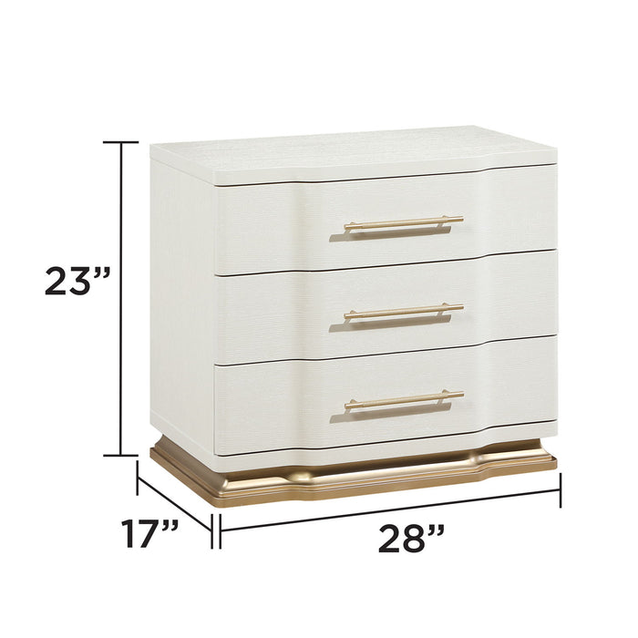 Lexington - 3 Drawer Nightstand - Beige