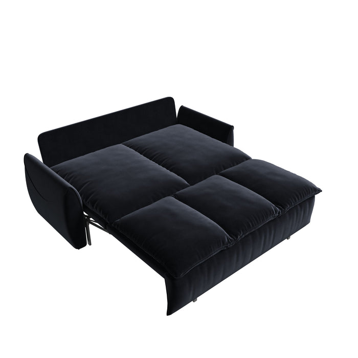 Pull Out Sofa Bed, 3 Seat Convertible Sleeper Sofa With 2 In 1 Pillow And Blanket Set