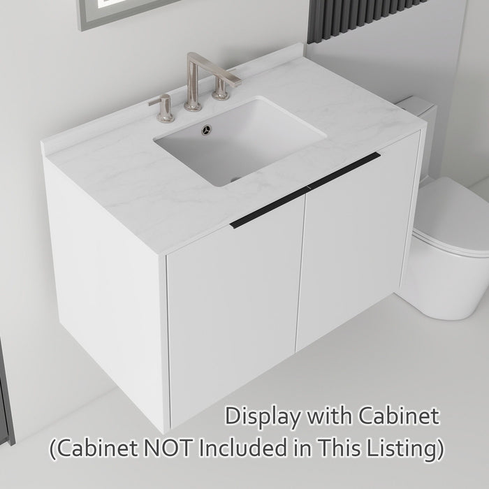 Basin Sink, 0.6" Ultra Thin Profile, Triple Faucet Holes, Sink Only
