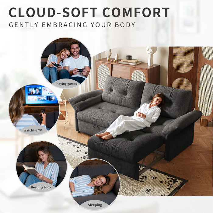 Sofa Bed, 2 In 1 Design For Living Rooms