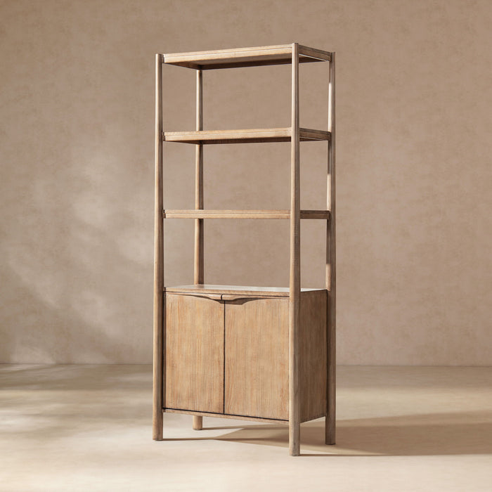 Nolan - Bookcase With Lower Cabinet - Natural