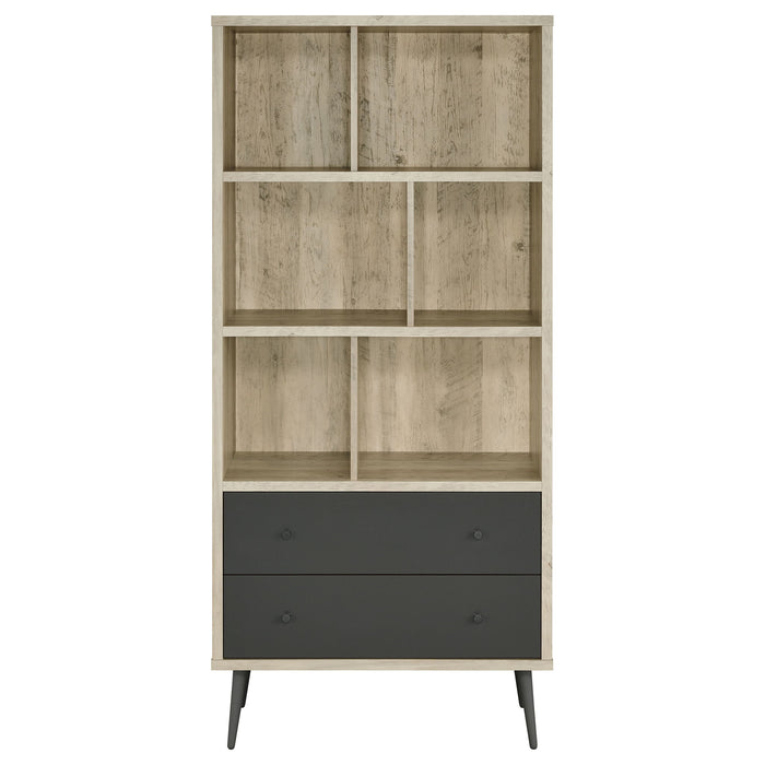 Minerva - 3 Shelf Bookcase With Drawers - Natural