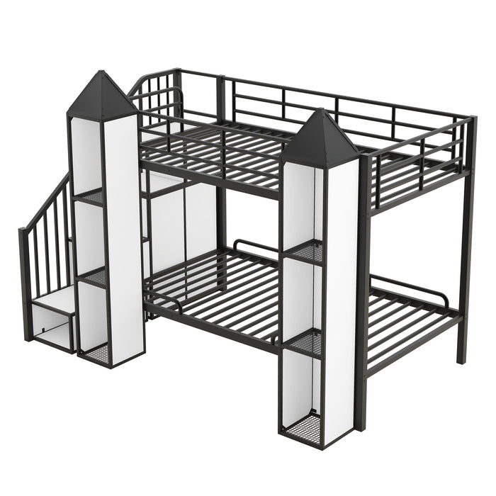 Castle Shaped Bunk Bed With Wardrobe And Storage
