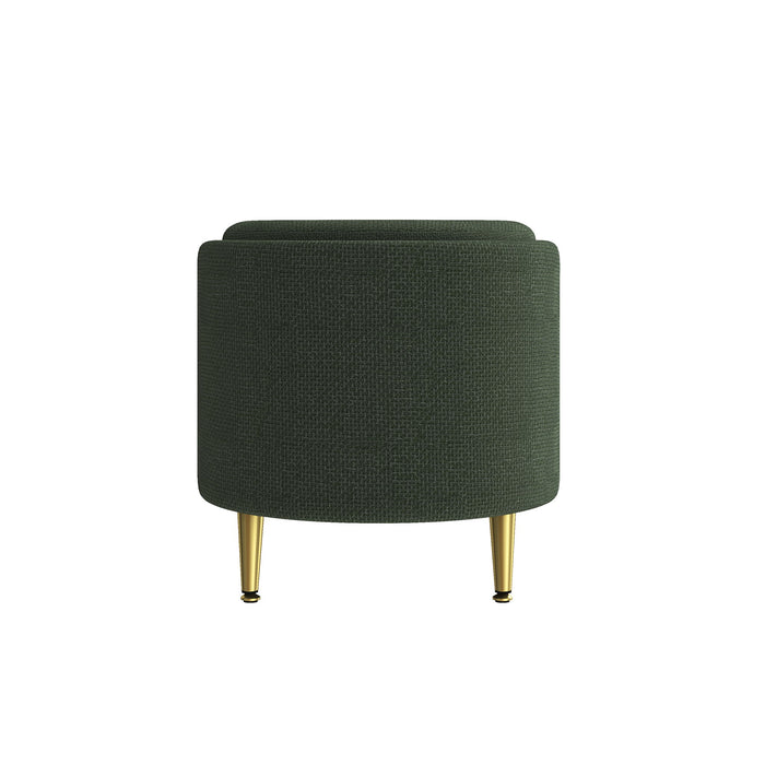 Modern Oval Storage Ottoman With Upholstery