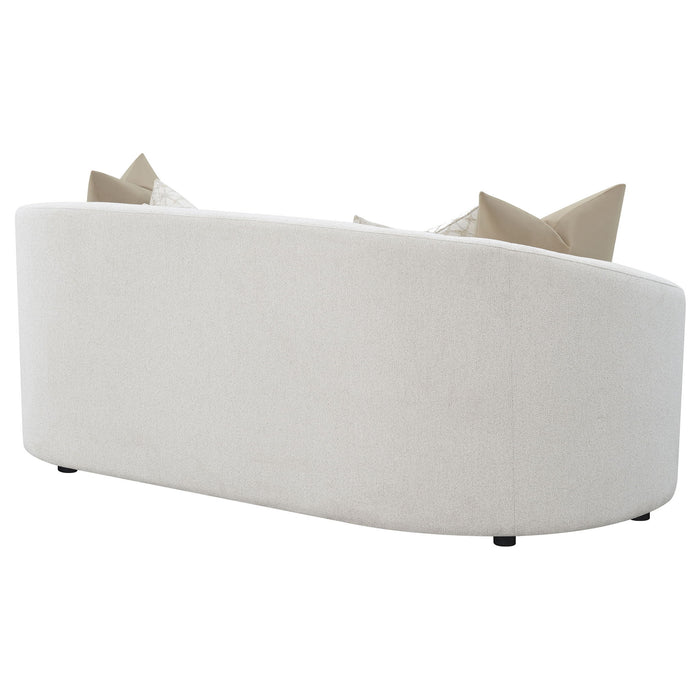 Rory - Sloped Arms Sofa With Pillows - Ivory
