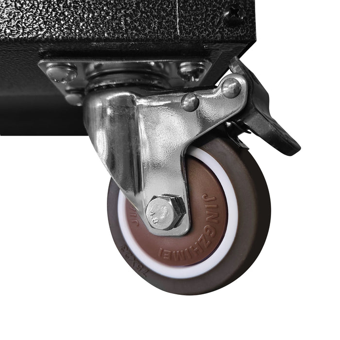 Sturdy Metal Tool Storage Cabinet With Wheels Durable Garage, Office & Home Organizer Steel