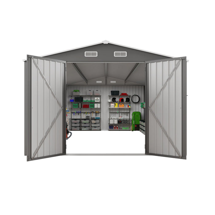 Outdoor Storage Shed With Lockable Doors