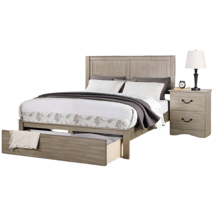 Bed With 2 Panel Headboard