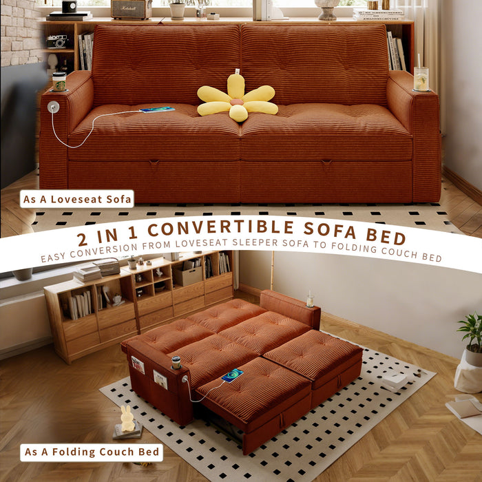 2 In 1 Convertible Sofa Bed For Living Rooms
