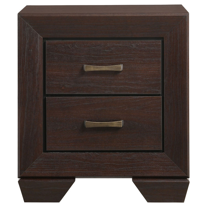 Copper - 2 Drawer Rectangular Nightstand