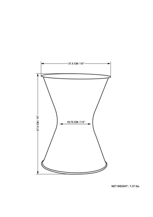 Kenton - Metal Side Table - Tarnished Brass