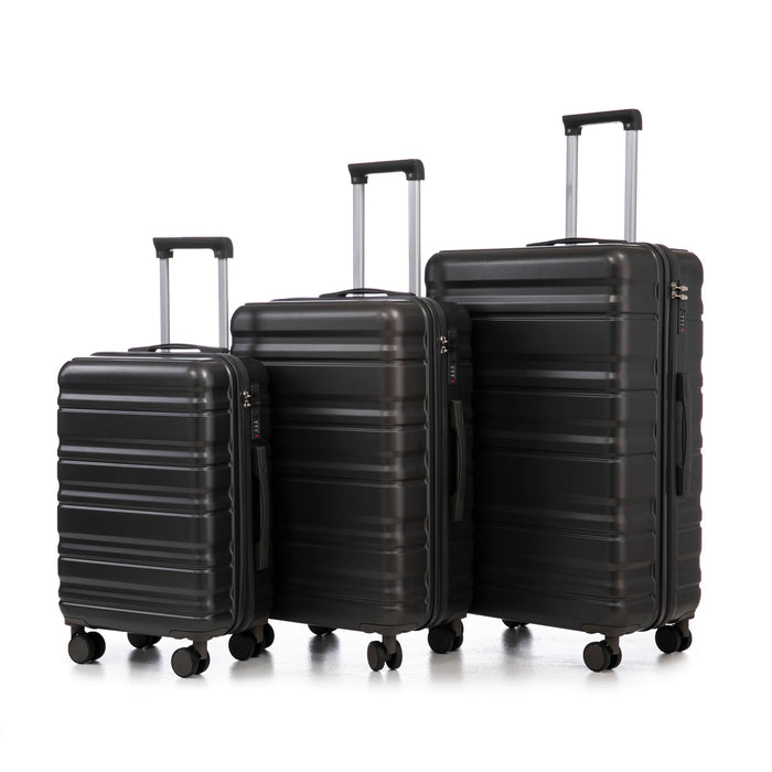 Tourist 3 Piece Luggage Set, Combination Lock, Durable Hard Shell With 360° Silent Wheels