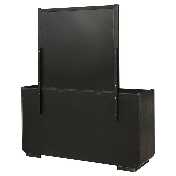 Bangor - 8 Drawer Dresser With Mirror Set - Black