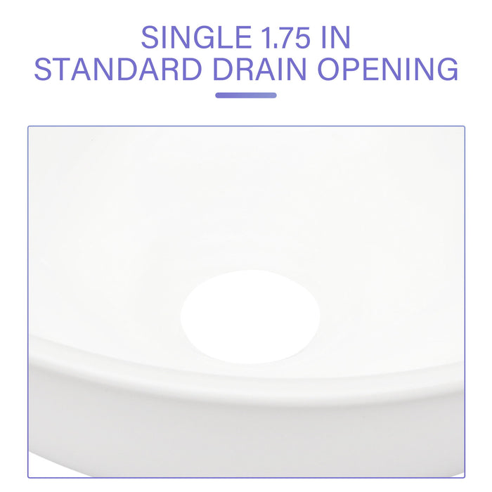Modern Ceramic Circular Vessel Bathroom Sink