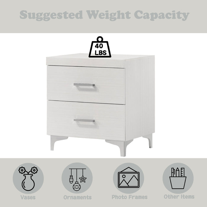 Casilda - Nightstand With Dovetail Drawers - White