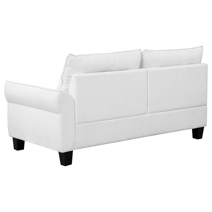 Granholm - Upholstered Curved Arm Sectional Sofa - White