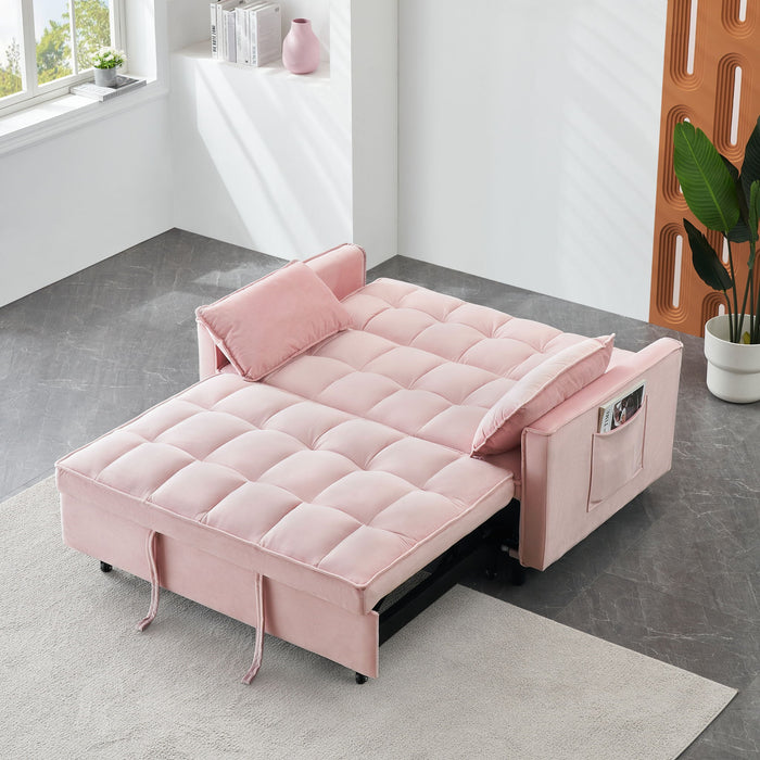 Sofa Bed With Pockets, 3 In 1 Convertible For Living Room