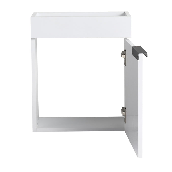 Soft Close Doors Bathroom Vanity With Sink, Compact Wall Mounted Design Basin