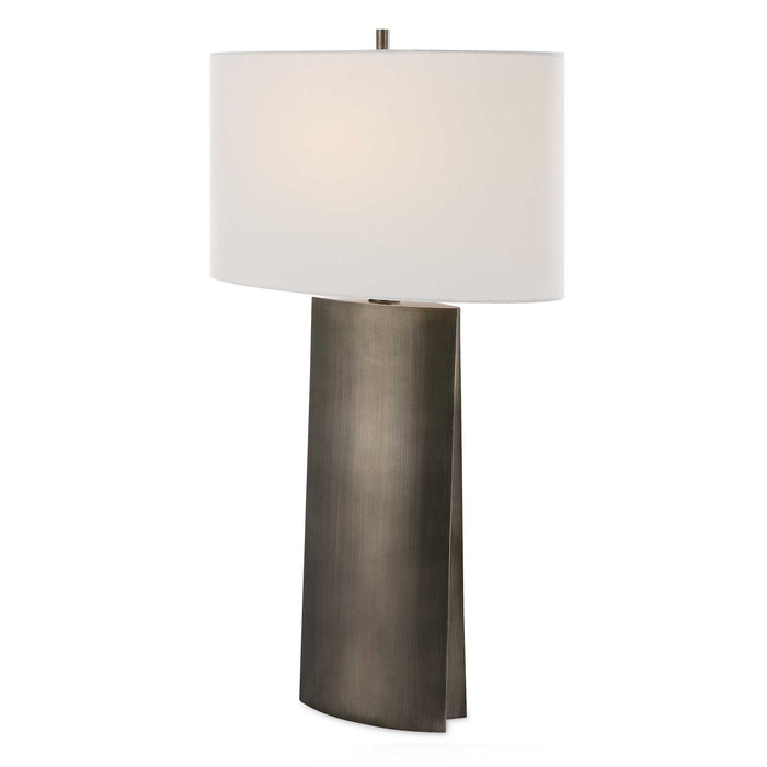 V-Groove - Modern Table Lamp - Dark Gray