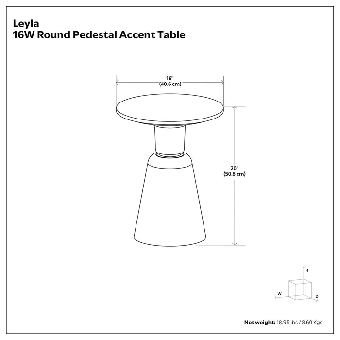 Leyla - Side Table - Antique Brass