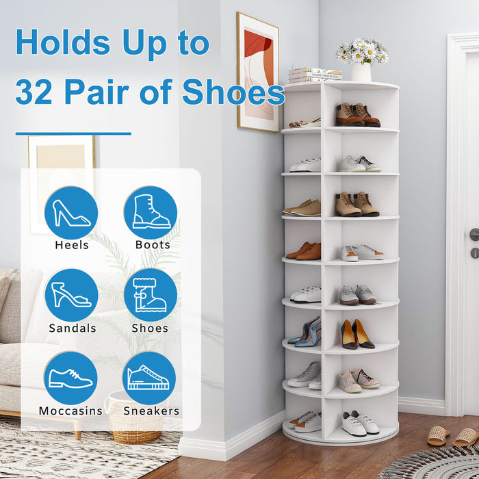 Rotating Shoe Rack Tower