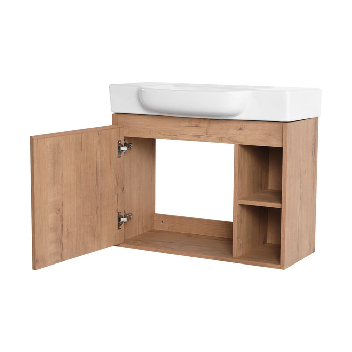 Wall Mounted Bathroom Vanity & Sink & Soft Close Door