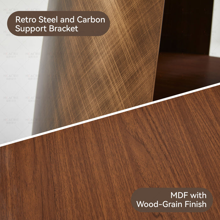 Round Dining Table - Reddish Brown / Walnut