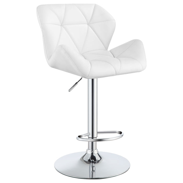 Kerwin - Upholstered Adjustable Bar Stool (Set of 2) - White
