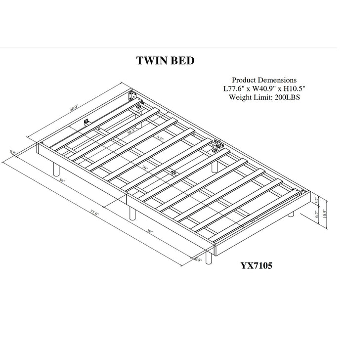 Modern Floating Platform Bed Frame