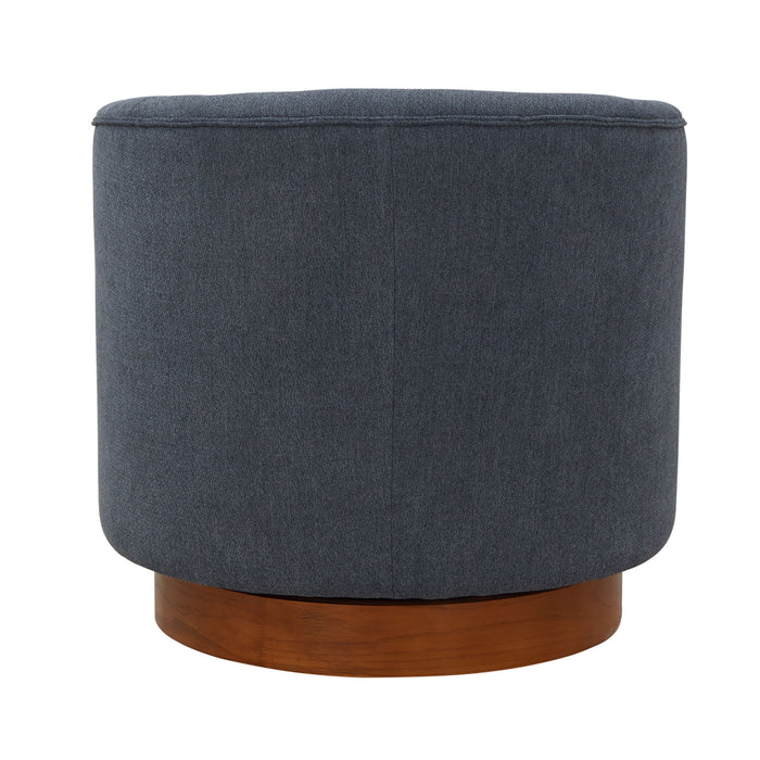 Miramar - Swivel Barrel Chair With Wooden Base