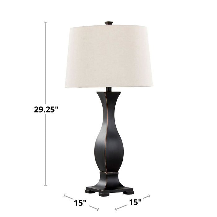 Riley - Contemporary Table Lamp (Set of 2) - Oil Rubbed Bronze / Oat