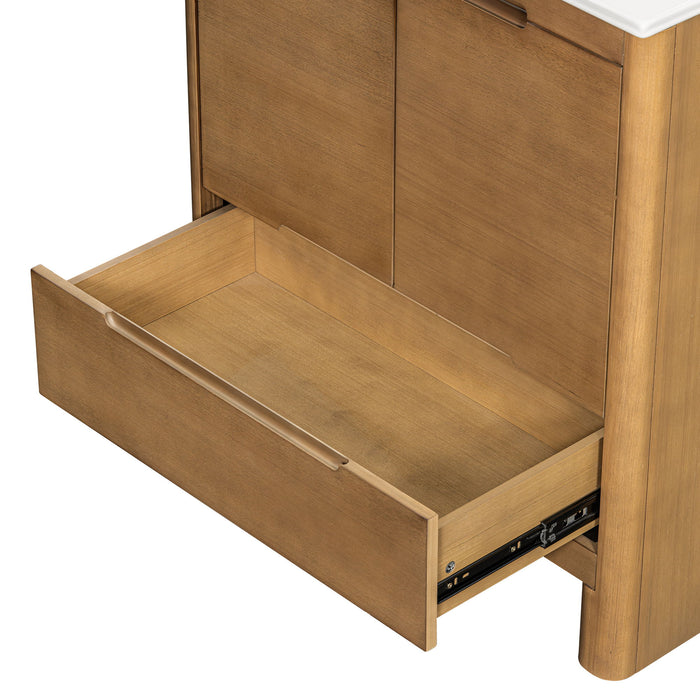 Softened Modern Bathroom Vanity With Sink