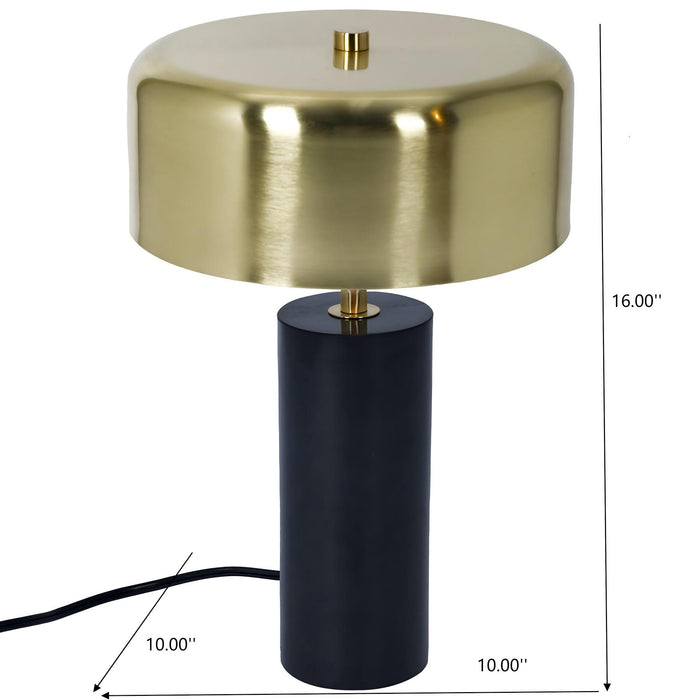 Desk Lamp With Drum Shade - Black