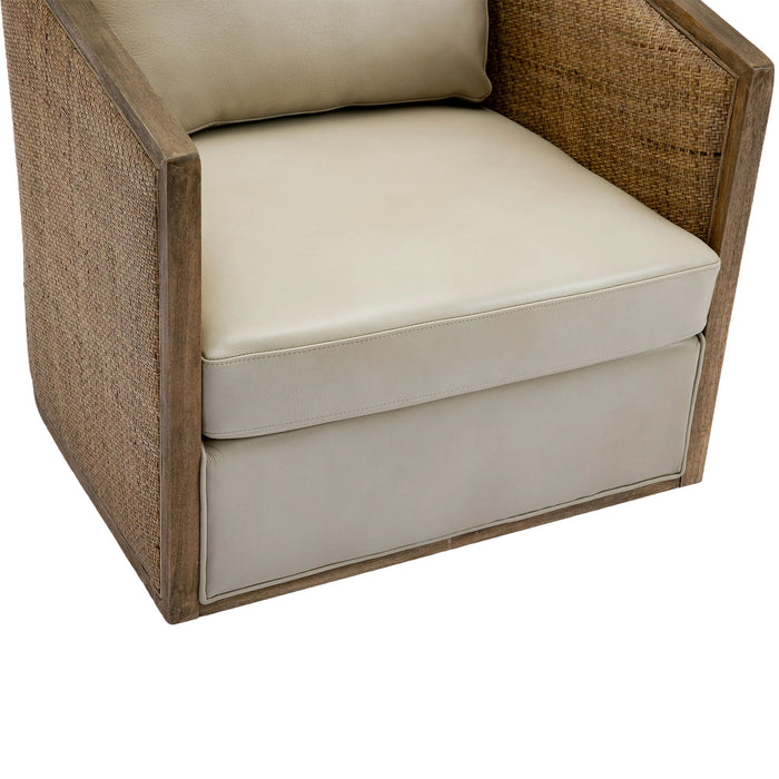 Barrel, Comfy Round Accent Sofa Chair With 360 Degree Swivel, Leisure Arm