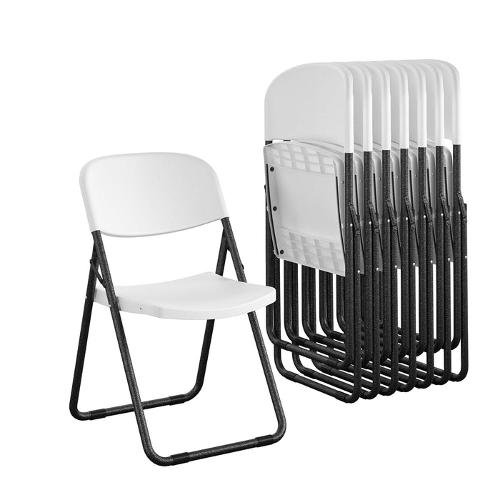 U - Leg Folding Chair - White