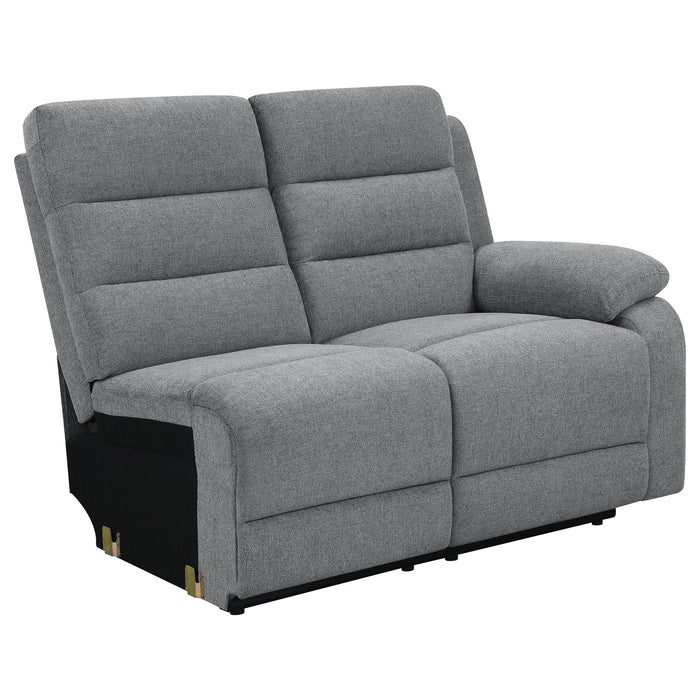 Aaron - 3 Piece Upholstered Sectional - Smoke