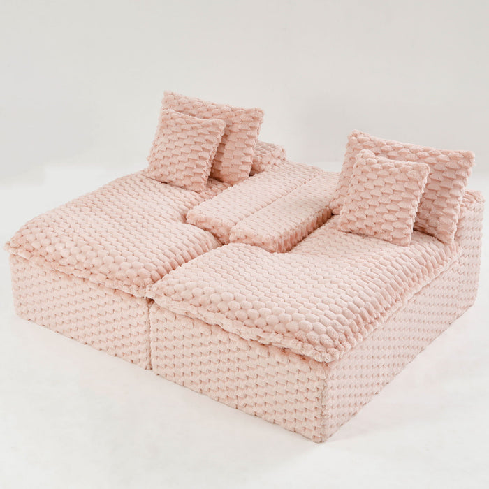 Double Chaise Lounge With Full Compressed Sponge
